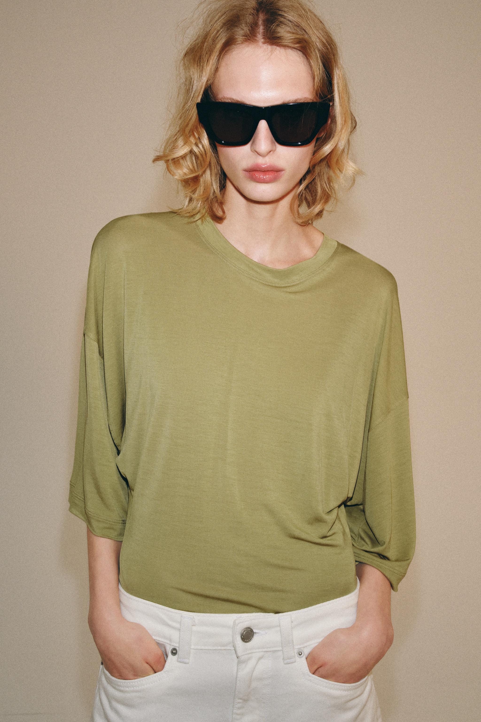 SHORT SLEEVE BODYSUIT — Olive green