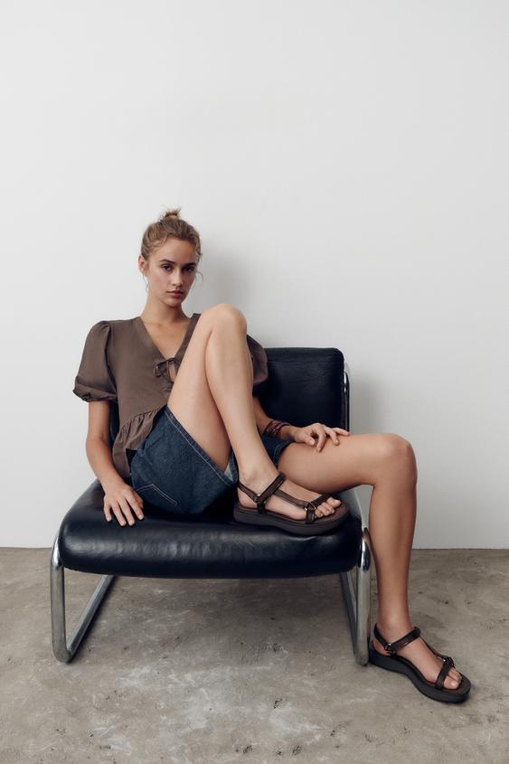 STRAPPY ADHESIVE SANDALS