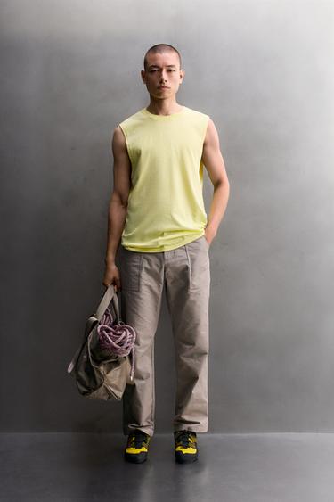 RELAXED FIT PRINTED T-SHIRT - Light yellow by Zara