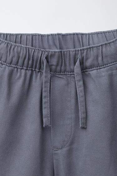 SHORT CARGO FLUIDE EN SERGÉ - Bleu de Zara - Image 2