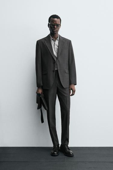 CHECK SUIT - Grey / Tan by Zara