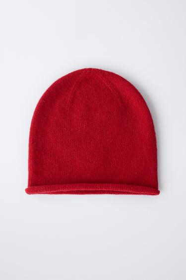 BONNET EN MAILLE FINE - Rouge de Zara - Image 3