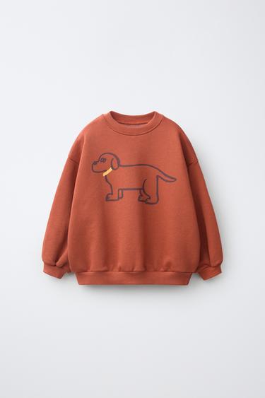 PUPPY PRINT SWEATSHIRT - Russet by Zara
