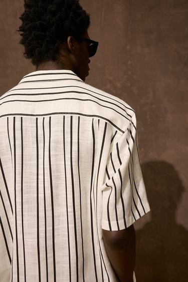 STRIPED FLOWING SHIRT - White by Zara
