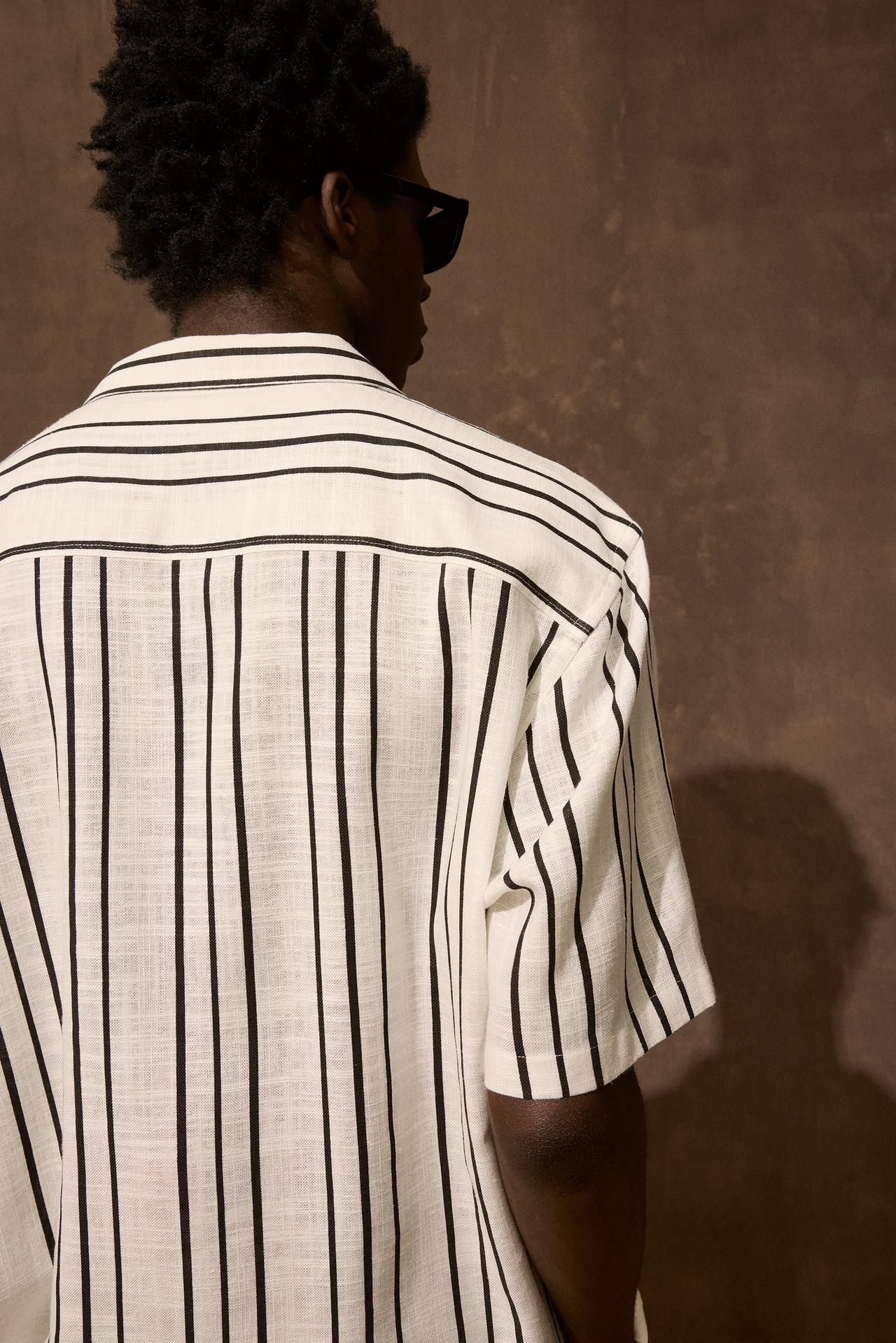 STRIPED FLOWING SHIRT - White by Zara
