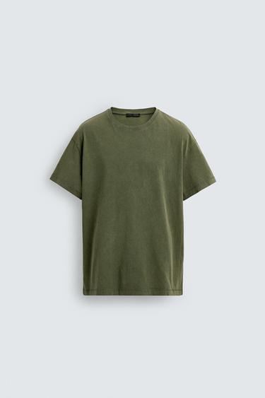 ФУТБОЛКА RELAXED FIT С ПРИНТОМ «РУСАЛКА» — МЯГКИЙ ЗЕЛЕНЫЙ от Zara