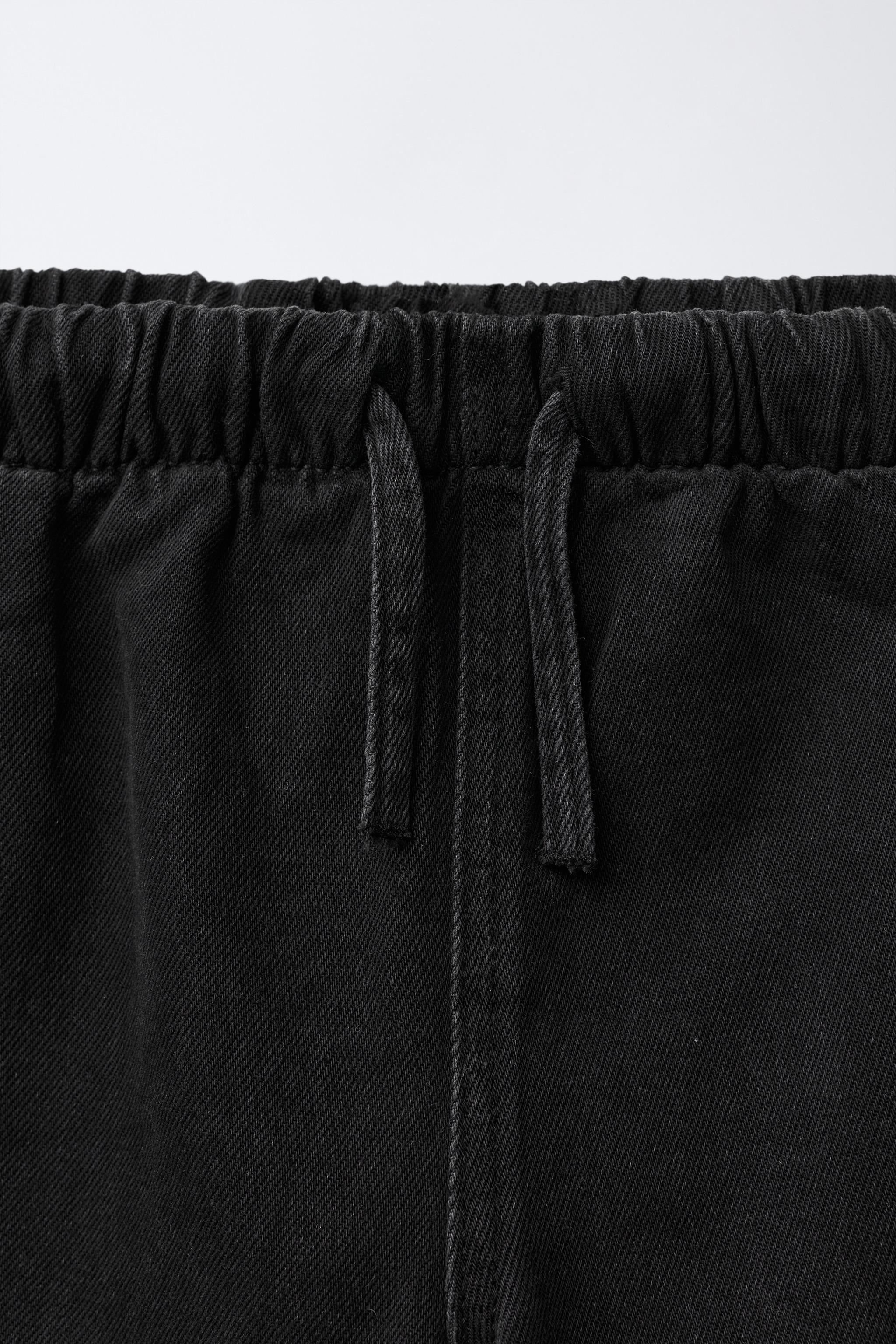 WIDE LEG JEANS WITH DRAWSTRINGS