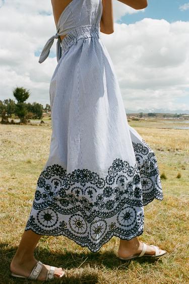 SANDALIA PLANA DOBLE TIRA - Blanco Crudo de Zara