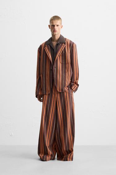 PANTALONS DE VESTIT DE RATLLES LIMITED EDITION - Taronja de Zara