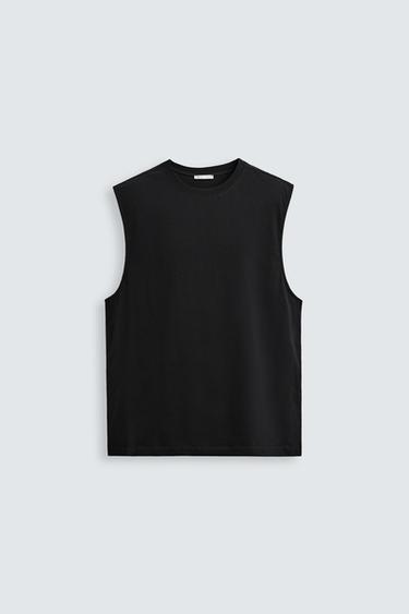 CAMISETA TANK RELAXED FIT - Negro de Zara
