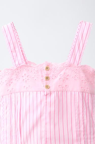 TOP À RAYURES SCHIFFLY - Rose fluo de Zara - Image 3