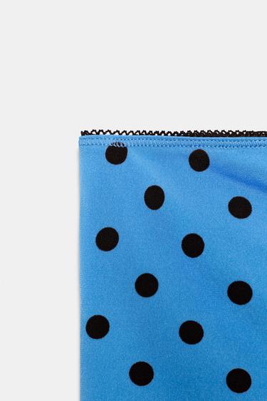 POLKA DOT BANDEAU TOP - Blue by Zara - Image 5