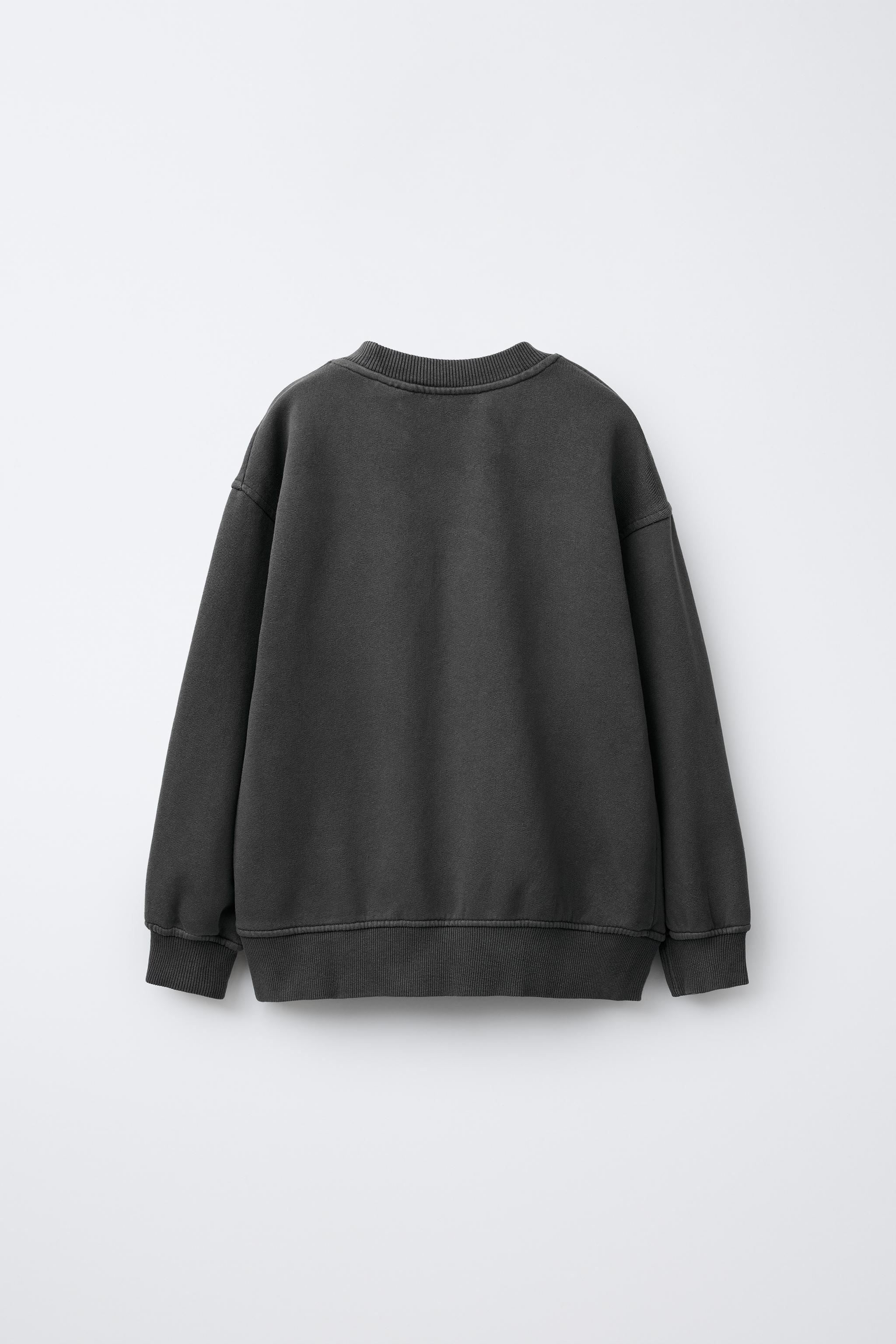 FELPA BORCHIE SMILEYWORLD ® Grigio antracite ZARA Italia Italy