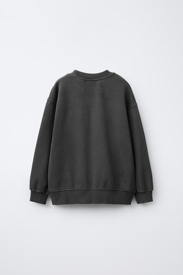 SMILEYWORLD ® STUD SWEATSHIRT - Anthracite grey by Zara - Image 1