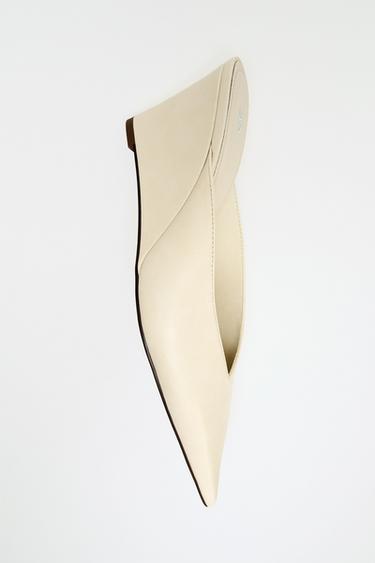 Zara SLINGBACK WEDGE SHOES - White