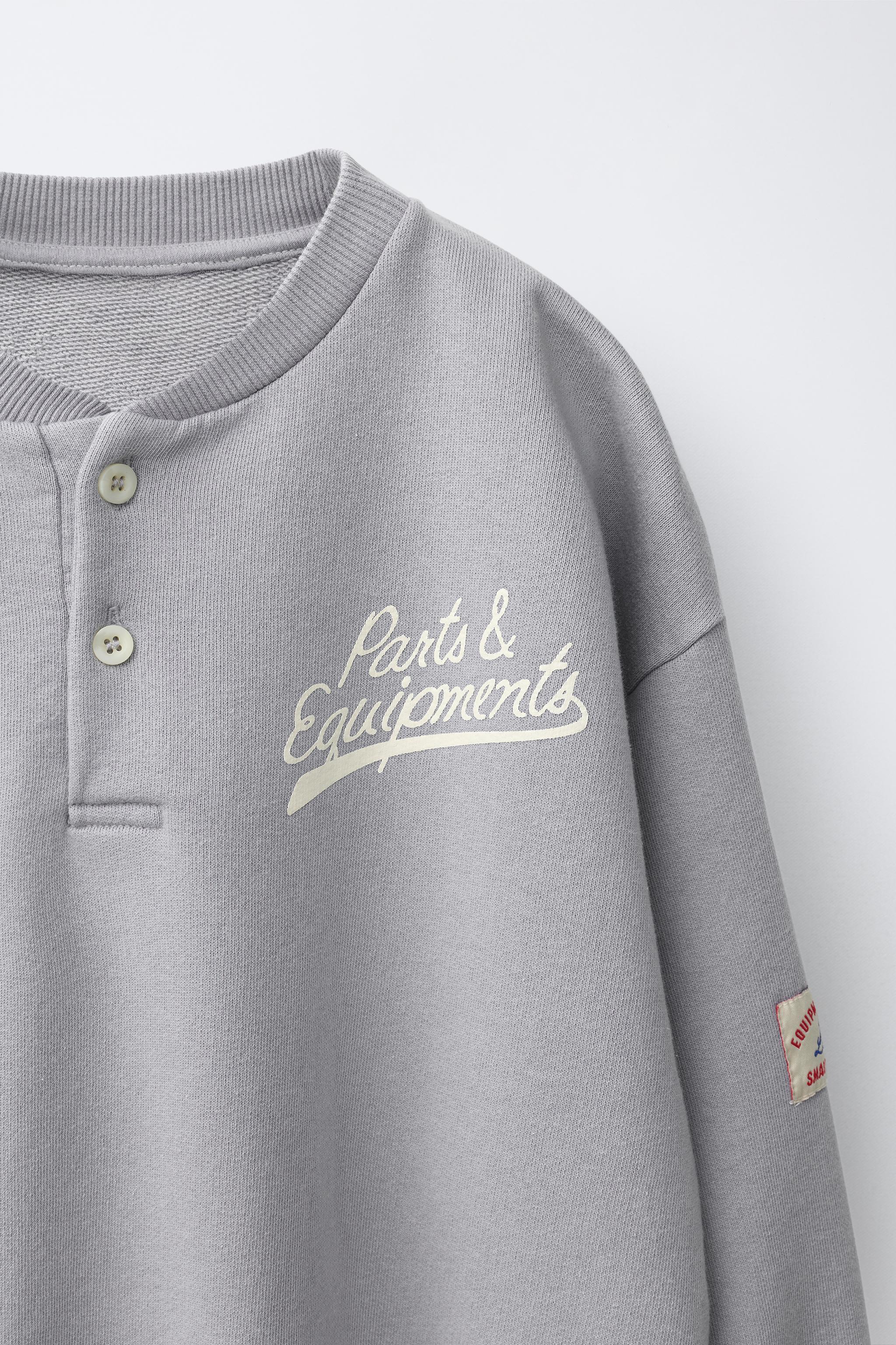 Детские худи Zara POLO COLLAR SWEATSHIRT — фото 4