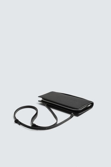 TEXTURED XL CROSSBODY WALLET - Black by Zara - Image 1