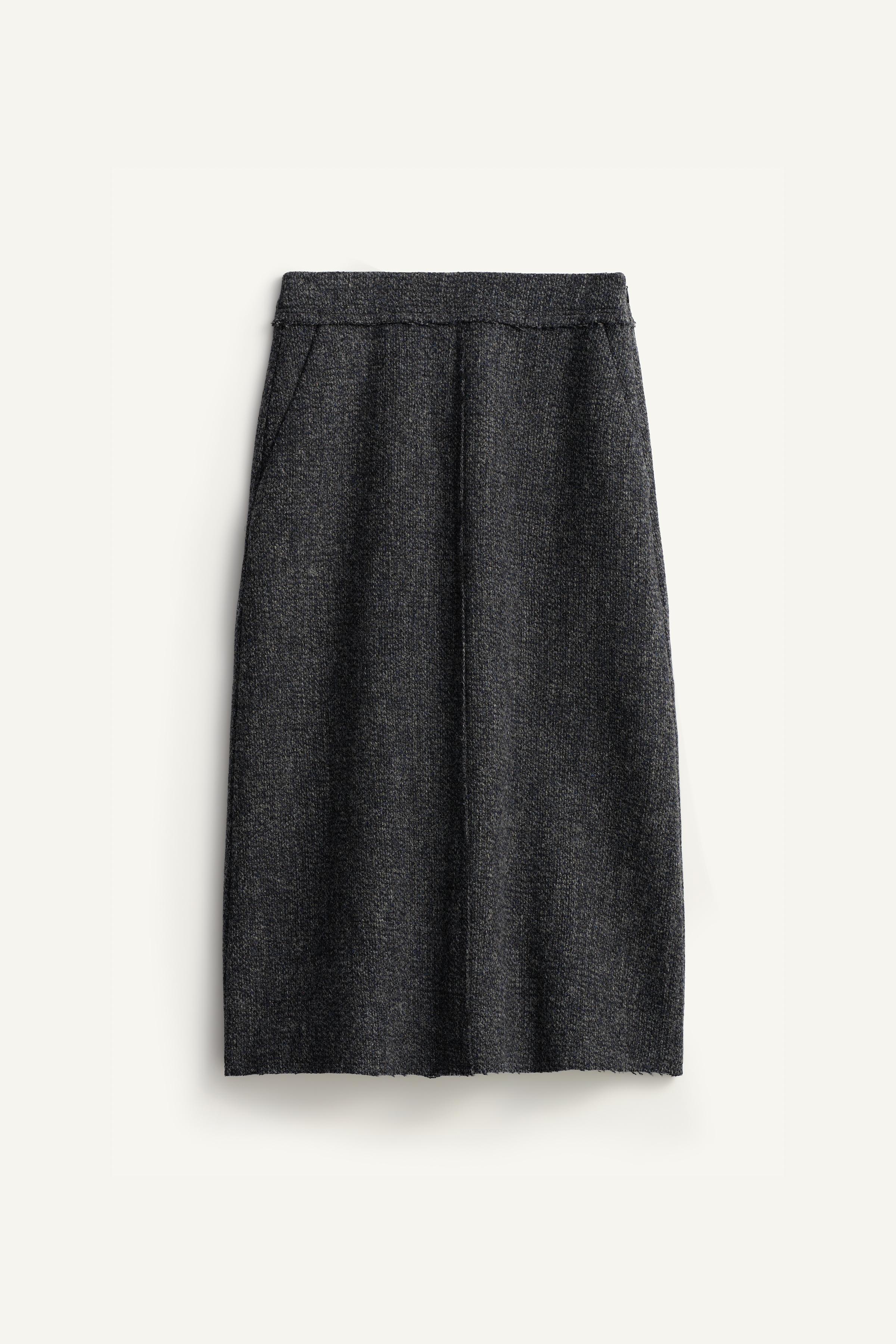 LIMITED EDITION 100% WOOL MIDI SKIRT