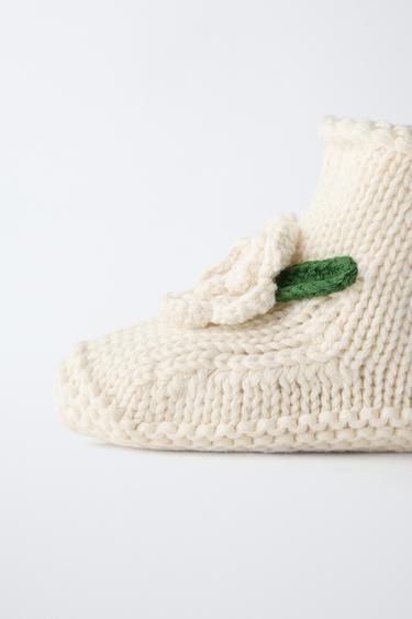 EMBROIDERED BOOTIES - Ecru White by Zara - Image 6