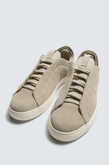 BASKET EN CUIR - Marron sable de Zara - Image 4
