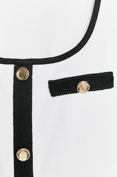 T-SHIRT FINITIONS EN CONTRASTE - Blanc de Zara - Image 5