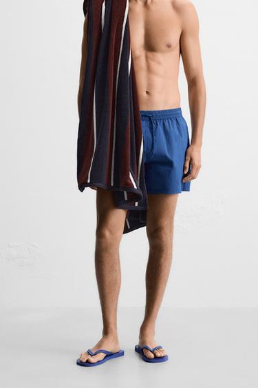BASIC MID-LENGTH SWIMMING TRUNKS - Blue by Zara - Image 2