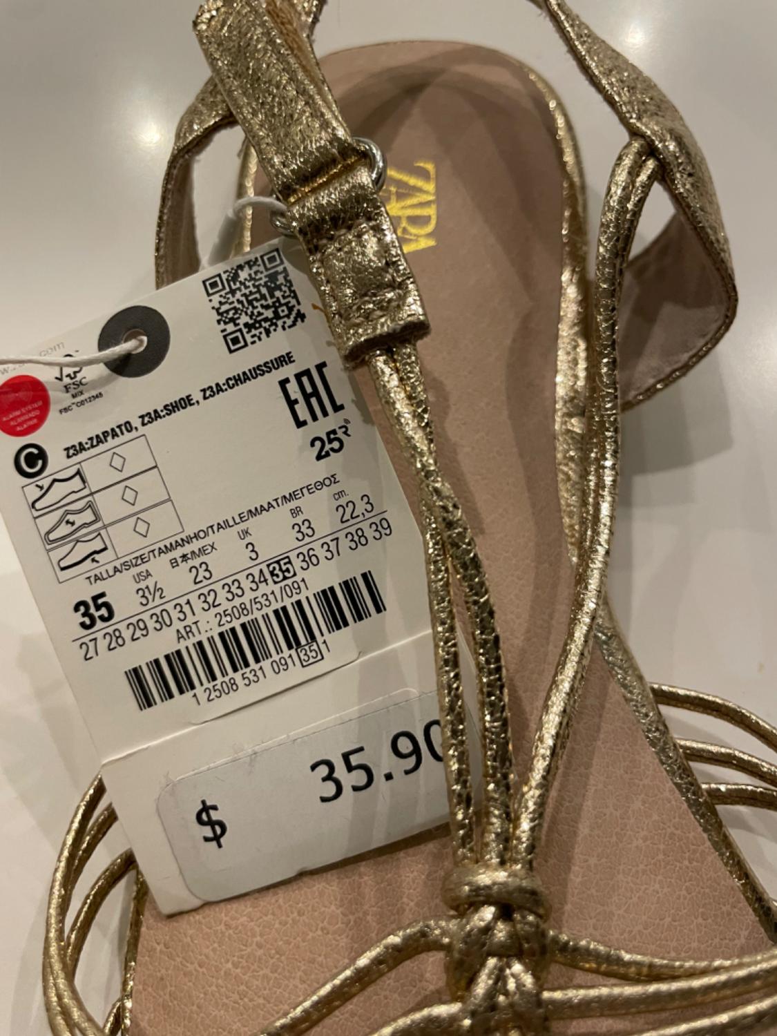 STRAPPY GOLD SANDALS FOR GIRLS - Image 3