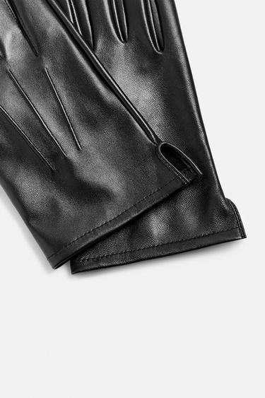 LEATHER GLOVES - Black by Zara - Image 1