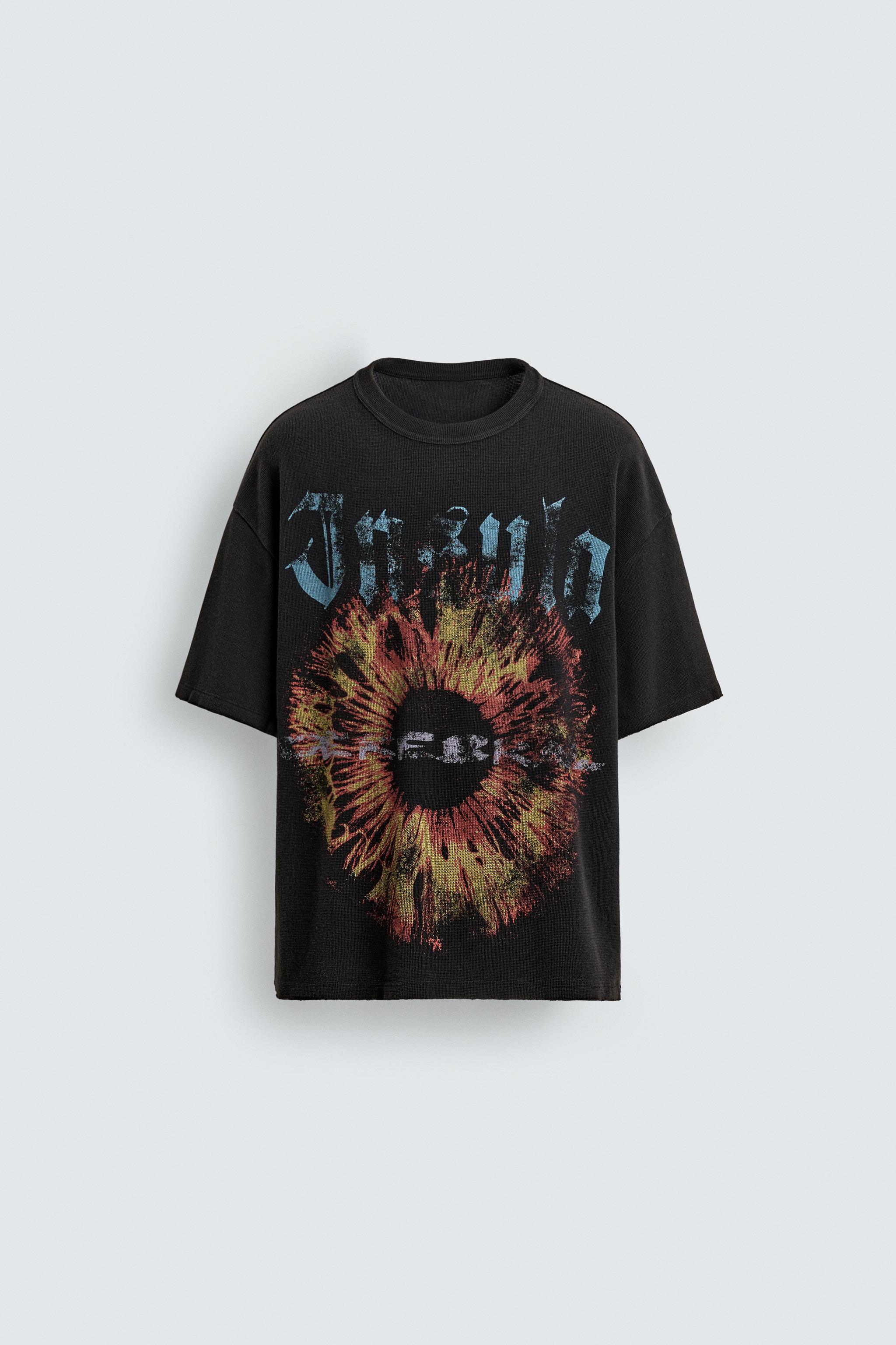 COMBINED PRINT KNIT T-SHIRT - Black | ZARA United States