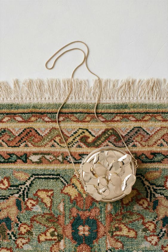 BANDOLERA FLOR METALIZADA - Oro de Zara - Imagen 0