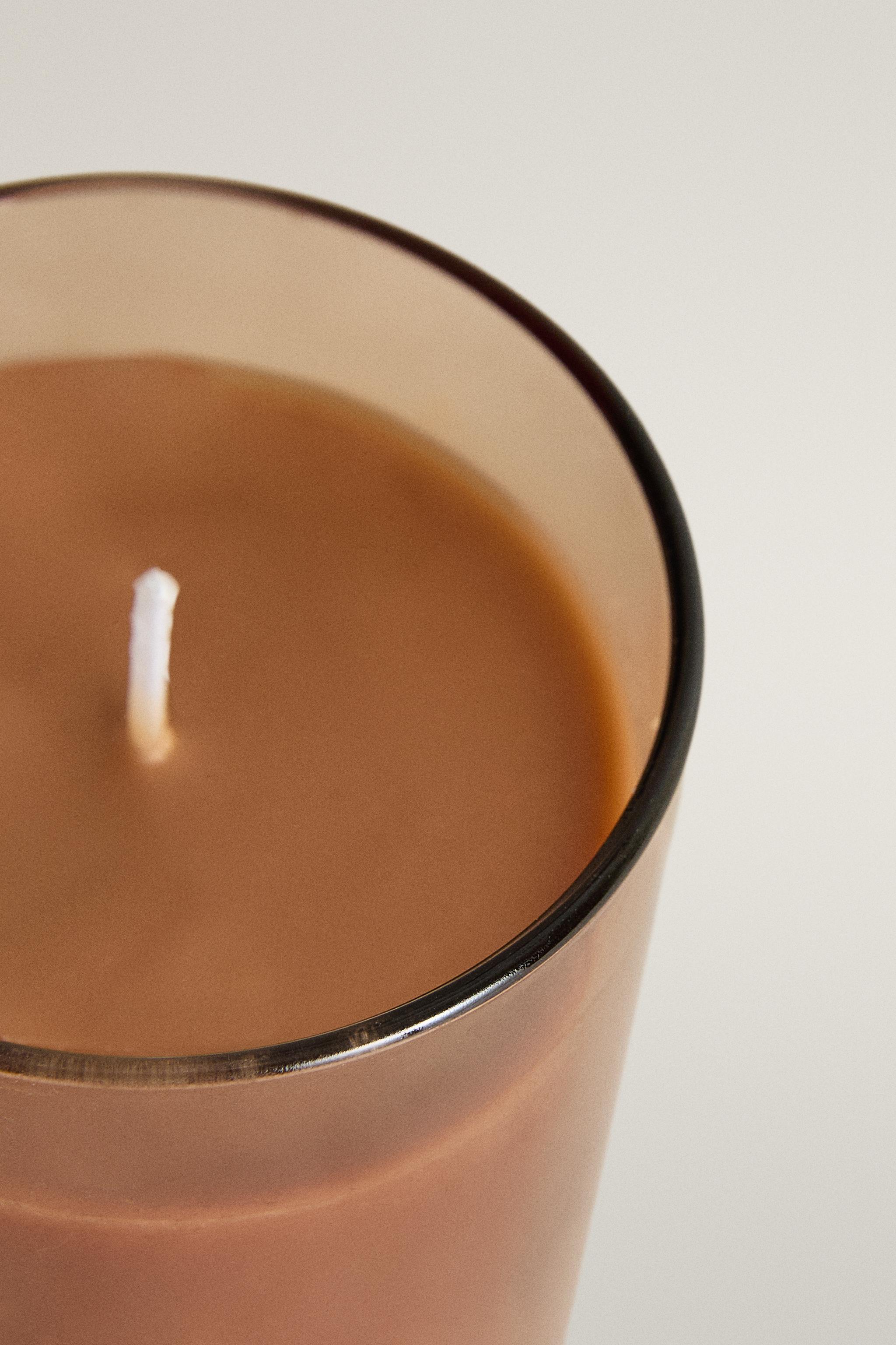 (220 G) BOROSILICATE GLASS SALTED CARAMEL SCENTED CANDLE