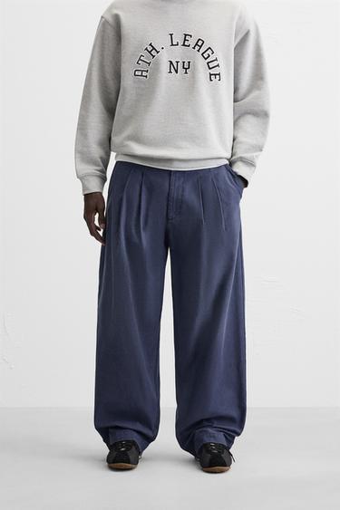 JEANS MED LÆG - RELAXED FIT - blå fra Zara