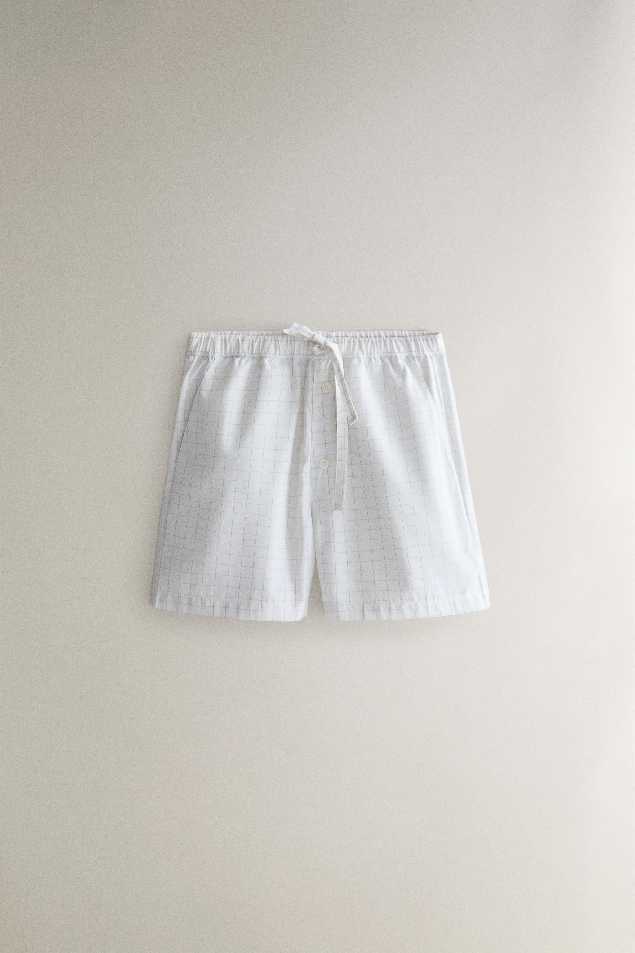 ショート ズボン チェック - オフホワイト | ZARA Japan / 日本