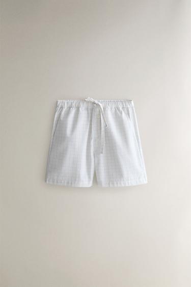 CHECKED SHORTS - Oyster-white by Zara - Image 0