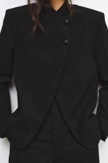 BLAZER CUELLO ALTO BOTONES ZW COLLECTION - Negro de Zara