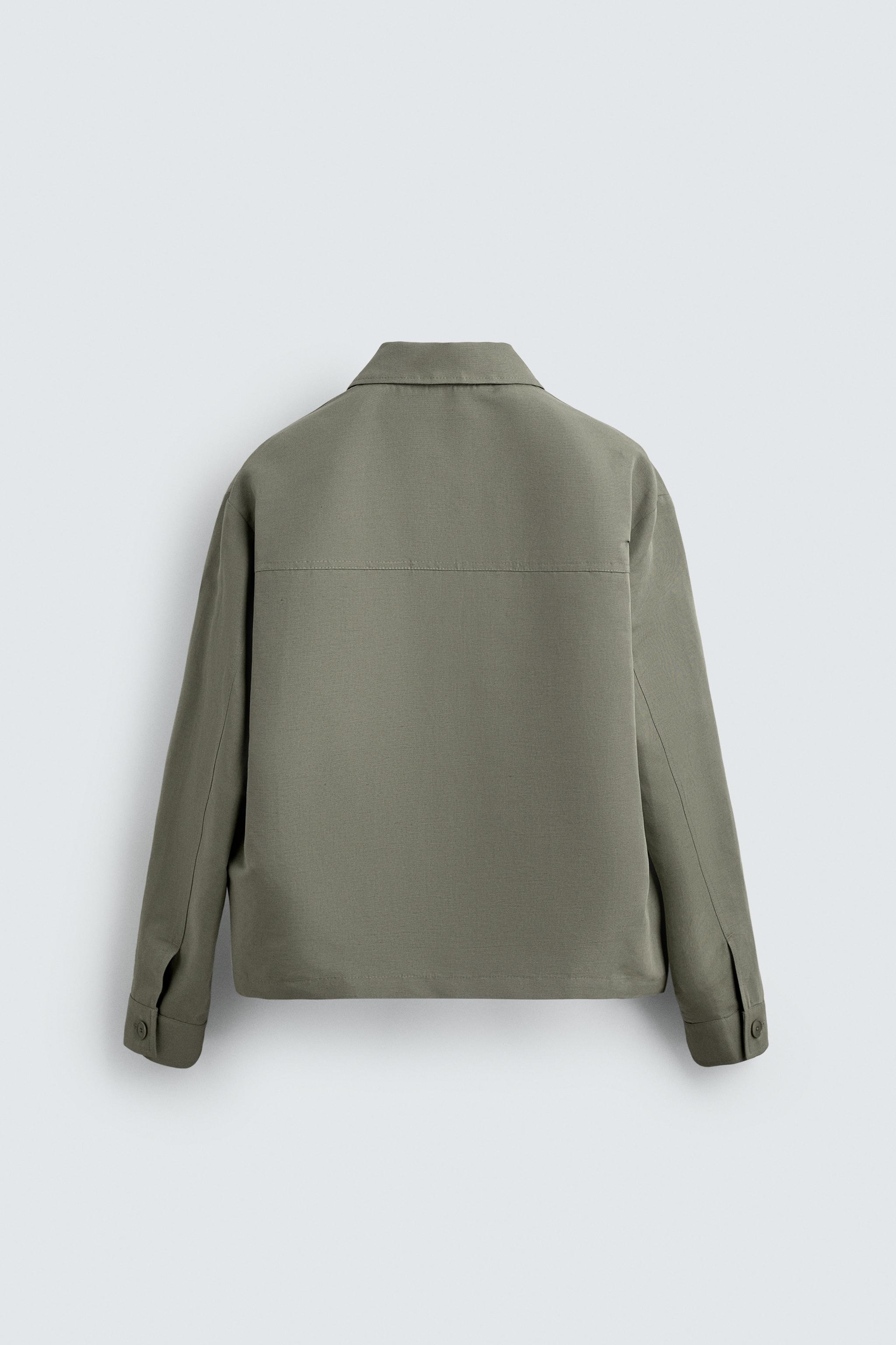 BOXY FIT OVERSHIRT WITH POCKETS - Light green | ZARA Singapore