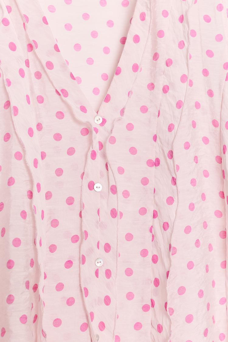 Blusa de lunares con volantes 7