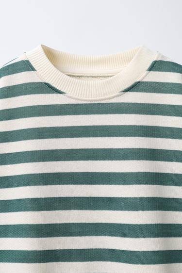 STRIPED SWEATSHIRT - Light green by Zara - Image 2
