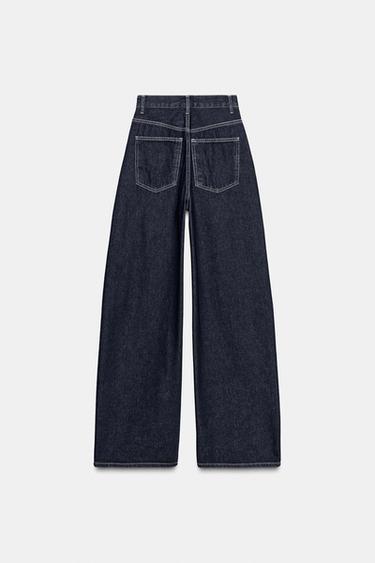 JEAN TRF EXTRA WIDE LEG TAILLE HAUTE - Indigo foncé de Zara - Image 7