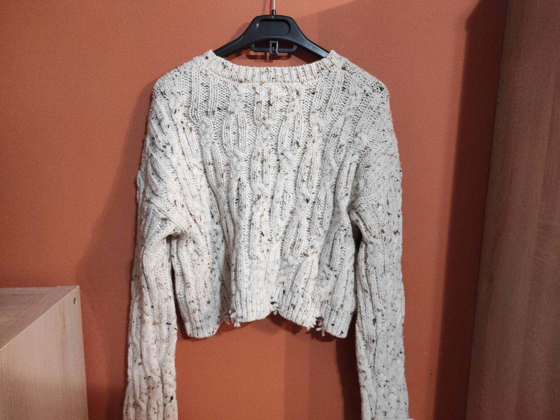 KNICKERBOCKER-YARN-EFFECT CABLE-KNIT SWEATER - Image 3