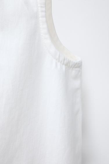 TOP SANS MANCHES ZIP - Blanc de Zara - Image 3