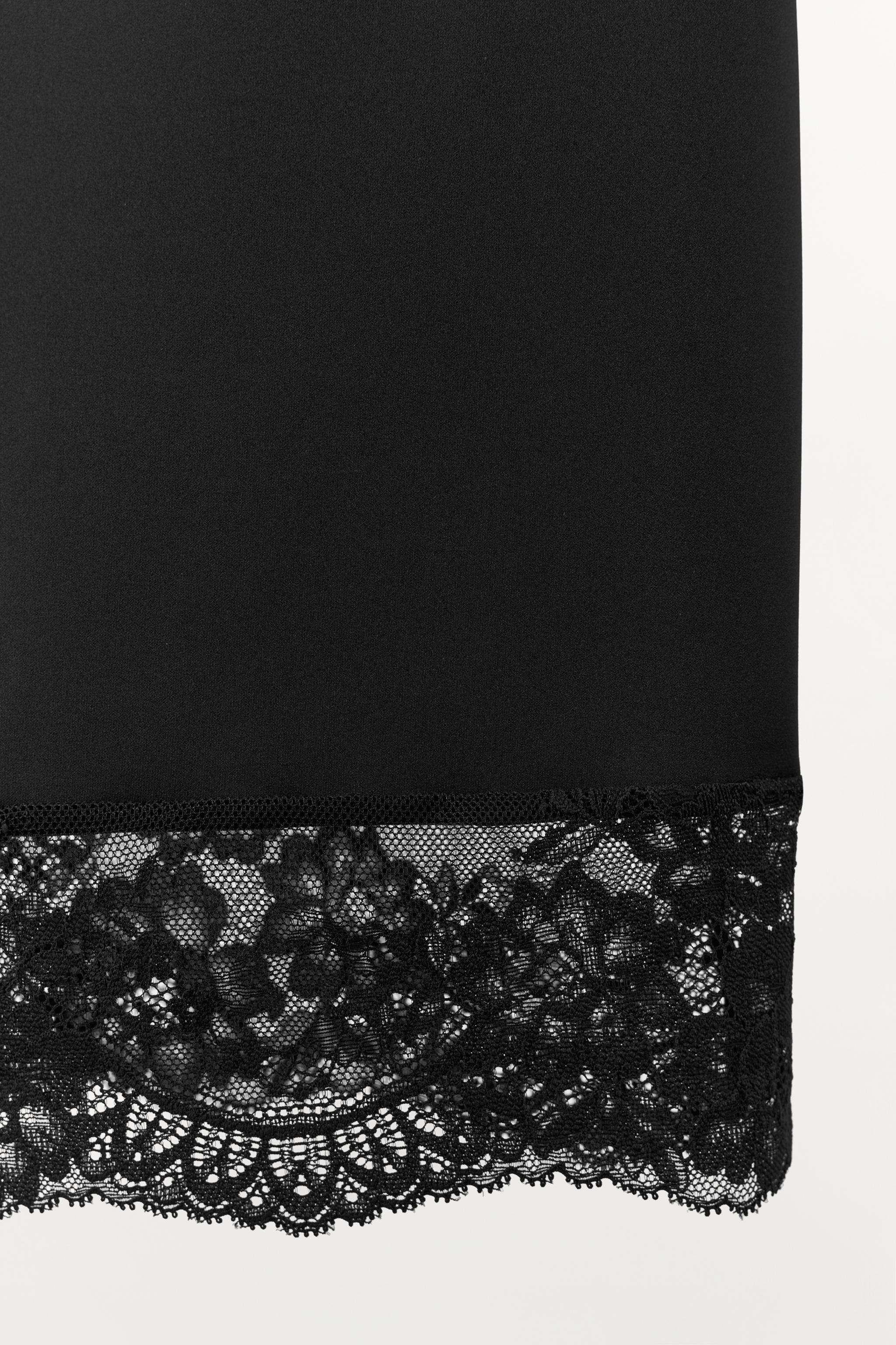 ROBE COURTE EN MÉLANGE DE POLYAMIDE ET DENTELLE