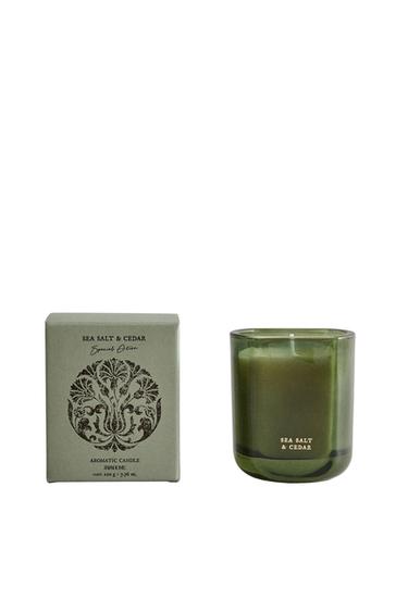(220 g) SEA SALT & VONNÁ SVÍČKA CEDAR - MIDNIGHT BLUE od Zara