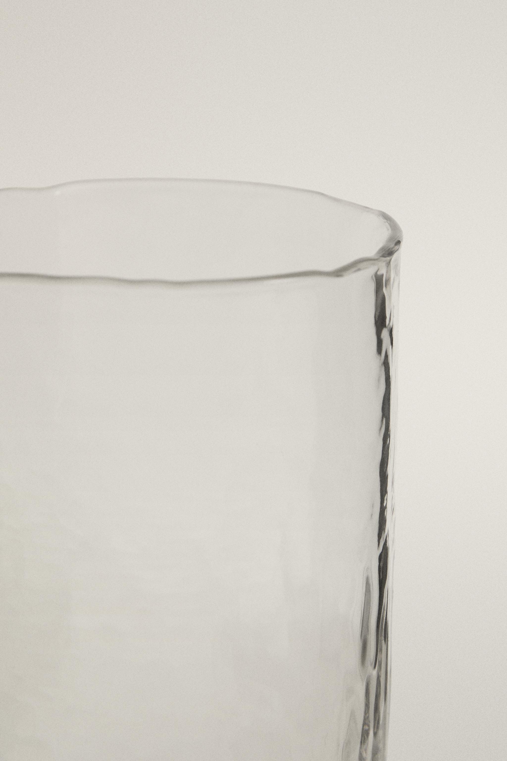 HAMMERED GLASS SOFT DRINK TUMBLER - Transparent | ZARA United States