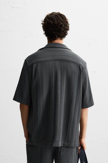 TEXTURED RELAXED FIT SHIRT - Anthracite grey by Zara - Image 2