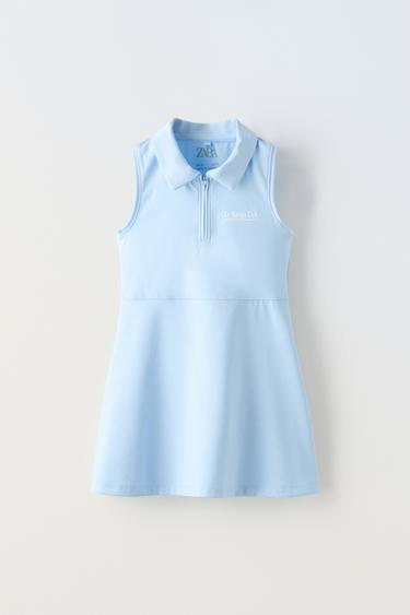 ПЛАТЬЕ-ПОЛО С ЗАСТЕЖКОЙ НА МОЛНИЮ — НЕБЕСНО-ГОЛУБОЙ от Zara — изображение 0