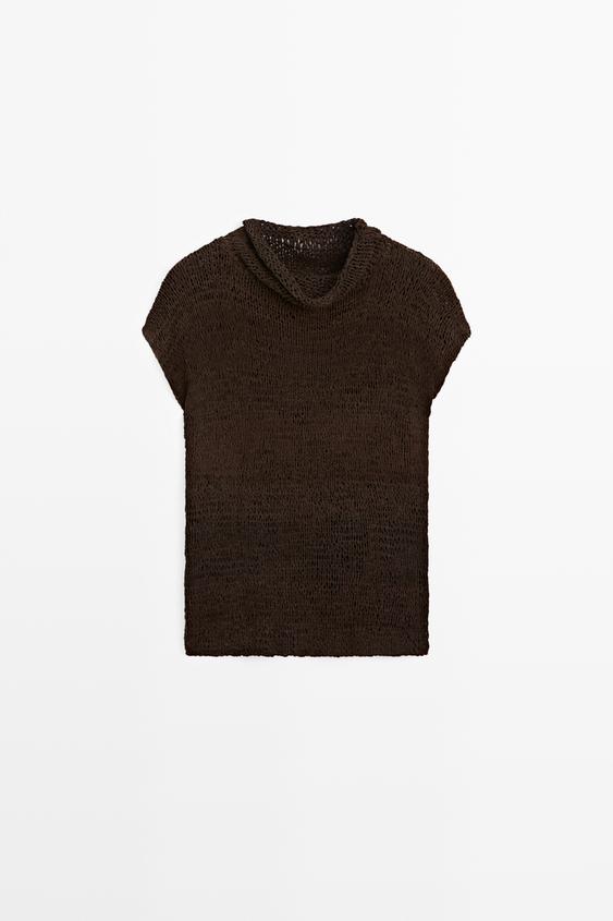 Suede leather knit top from Zara - $990