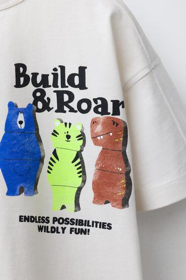 T-SHIRT IMPRIMÉ OURS - Écru de Zara - Image 2