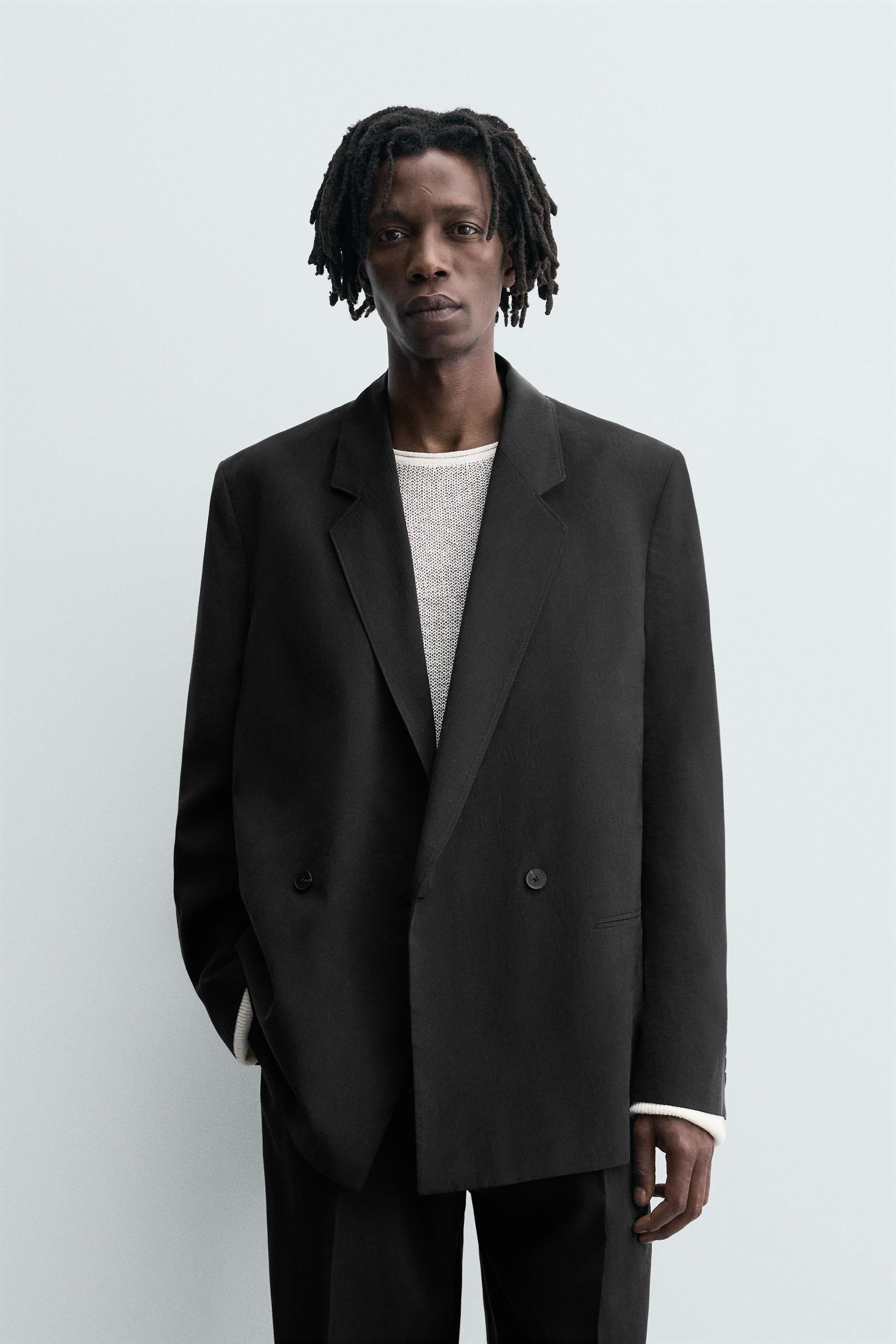 ZARA ネイビー スーツ・ブレザー シャツ付き　3点セット スリムフィットスーツブレザー - ブラック | ZARA Japan / 日本