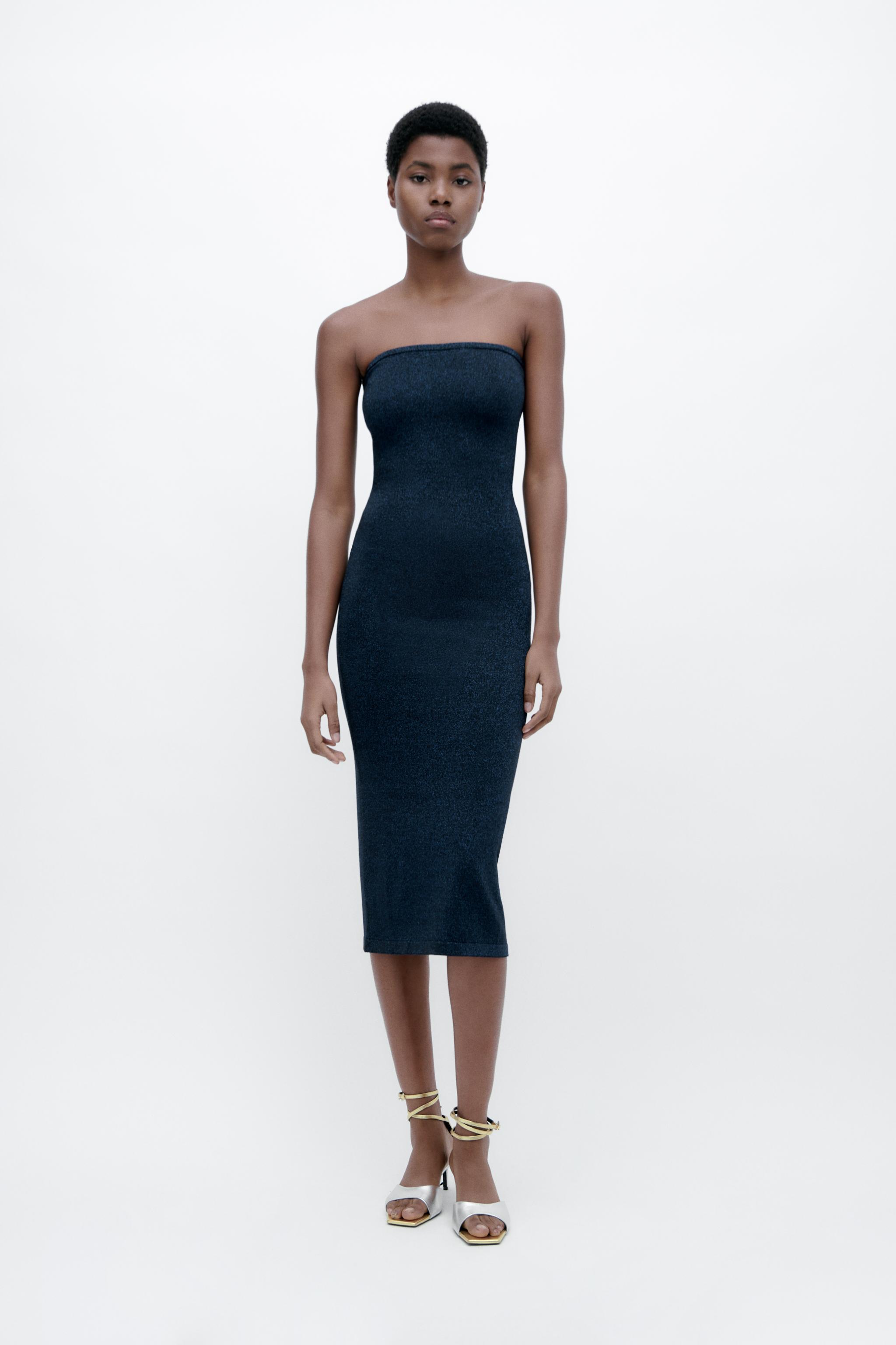 Zara navy blue store dress